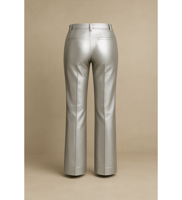 Produktbild 3 für 'Damen Weite Stoffhose in Silber'
